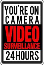 Warning Sign Video Surveillance 24 Hours a Day Security Road Sign Business Sign  Aluminum Metal Tin Sign 2024 - buy cheap