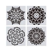 Pintura de mandala para desenho diy, modelo de parede com 16 andares b95c para telhas de madeira e pedras 2024 - compre barato