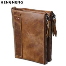 Genuine Leather Men's Wallet Purse Male Small Portomonee Rfid Wallet Lady Coin Purses For Girls Money Bag Cartera Mujer 2024 - buy cheap