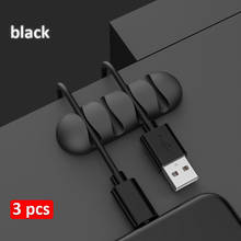 3 pcs USB Cable Holder On Table Earphone Cable Fixer Charging Wire Organizer Desktop Soft Silicone Cable Clip with Adhesive Back 2024 - buy cheap