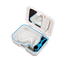 2pcs Dental Appliance Denture False Teeth Storage Box Case With Mirror and Clean Brush 2024 - buy cheap