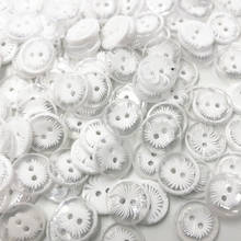 50pc 14 mm 2 furos branco gato olho flores botão artesanato/costura/bebê lote pt208 2024 - compre barato