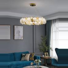 Lámpara colgante para comedor o vestíbulo, luminaria de suspensión de diseño dorado, ovalada, redonda, Art Deco 2024 - compra barato