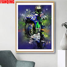 5D Diamond Painting Motorcycle Racer Watercolor Diamond Mosaic DIY Full Square/Round Diamond Embroidery Cross Stitch Rhinestone 2024 - buy cheap