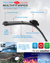 Wiper Blade Para Mazda-323 Susirick/hatchback/saloon/propriedade/1986 a 1995 Tamanho: 18 "+ 18" com u-Adaptador de limpador de gancho 2024 - compre barato