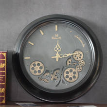 European Large Wall Clock Living Room Metal Wall Watches Home Decor Mute Glass Wall Clock Vintage Mechanism Village Clocks Gift 2024 - buy cheap