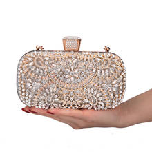 Bolsa clutch feminina dourada, bolsa de ombro pequena com alça de metal multifuncional 2024 - compre barato