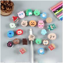100pcs/lot Cartoon Cable Protector Headphones Line Saver Cable Winder Cord Holder Data Cable Protection for iphone 5 6 7 8 X 2024 - buy cheap