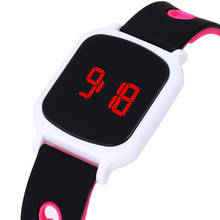 Relógio infantil eletrônico de silicone com led, casual, para esportes ao ar livre, visor digital, simples, infantil, meninas, meninos, presente 2024 - compre barato