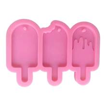 Key Chain Epoxy Resin Mold Handmade Three Ice Cream Keychain Casting Silicone Mould DIY Crafts Making Tool 2024 - buy cheap