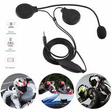 Fone de ouvido para capacete de motocicleta, fone de ouvido estéreo com conector de 3.5mm e microfone ajustável 2024 - compre barato