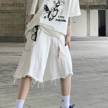 Shorts Women Summer Lady Simple Mid Waist Japanese Style Harajuku Chic New Streetwear Solid Pockets Asymmetrical Bottom Fashion 2024 - buy cheap
