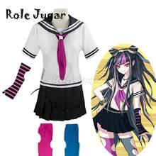 Disfraz de Anime Dangan Ronpa 2 para mujer, disfraz de Cosplay de jiuki Mioda, peluca, uniforme escolar JK, falda, conjunto de Halloween 2024 - compra barato