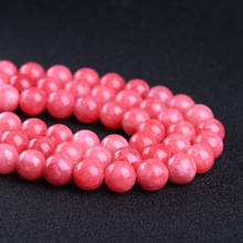 Optimiza las cuentas de piedra de Rodocrosita 6/8/10mm redondas de gema roja suelta para fabricación de joyería DIY pulsera collar de hilo 15'' 2024 - compra barato