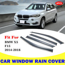 Viseira de janela para carro bmw x5 f15, defletor de tecido, acessórios automotivos, peças de revestimento externo 2014 a 2018 2024 - compre barato