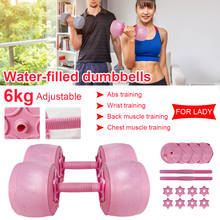 Mancuernas rellenas de agua para hombre y mujer, juego de mancuernas de agua de 5-6kg, para entrenamiento muscular en casa 2024 - compra barato