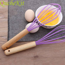 Manual Mixer Egg Beater With Wooden Handle Milk Egg Cream Stirring Kitchen Tools Flour Handheld Screen Mesh Strainer 2024 - buy cheap