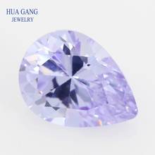 Size 2x3~18x25mm Pear Shape Cut 5A Lavender CZ Stone Synthetic Gems Cubic Zirconia For Jewelry Wholesale Free Shipping 2024 - buy cheap