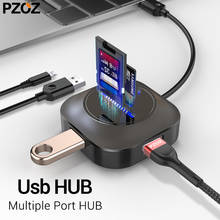 Pzoz-leitor de cartão sd, usb 2.0, alta velocidade, leitor de cartão sd, tudo em um, adaptador para pc e computador, acessórios de splitter usb 2024 - compre barato