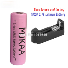 1pcs 18650 Battery 3.7V 2200mAh Rechargeable Li-ion Battery+1 wall charger 18650 Battery for Power bank 2024 - buy cheap