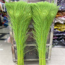 100pcs/lot High Quality Natural Green Peacock Feathers 80-90cm Accessories Wedding Carnival Celebration DIY Plumas De Faisan 2024 - buy cheap