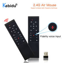 Kebidu mt12 voz voar mouse de ar com usb 2.4 ghz sem fio giroscópio microfone ir controle remoto para android caixa tv h96 x96 2024 - compre barato