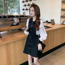 Woman Dress Summer Women's Dress Early Autumn New Stitching Fake Two Pieces Vestido De Mujer 2024 - buy cheap