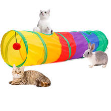 Забавная игрушка-туннель для кошек с 2 отверстиями, игровые шарики, Складные Игрушки для котят, щенков, хорьков, кроликов, игровые трубки для собак 2024 - купить недорого