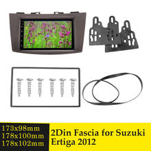 Panel de Radio para salpicadero de coche 2Din para SUZUKI Ertiga 2012 + Kit de ajuste para tablero, placa adaptadora de Audio GPS de instalación Facia, cubierta de consola biselada 2024 - compra barato