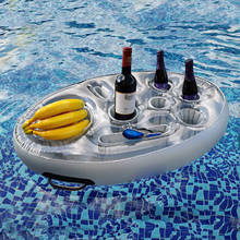 Flotador inflable para piscina, mesa enfriadora para beber cerveza, Bar, bandeja, anillo de natación para playa 2024 - compra barato