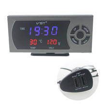 3 in 1 12-24V Car Vehicle LED Digital Clock Voltmeter Electronic Voltage Clock Thermometer Voltmeter Thermometer Clock 2024 - buy cheap