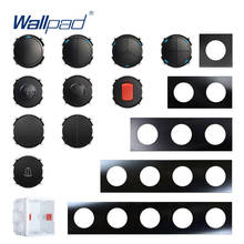 Wallpad DIY Module Black Aluminum Wall Light Switch LED Indicator Function Key Free Combination 1 2 3 4 5 Multiple Frame 2024 - buy cheap