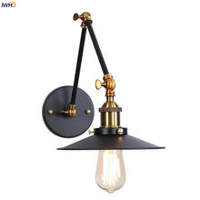 IWHD Wandlamp Edison Ретро настенный светильник для спальни, зеркало, лестницы, регулируемые качели, длинные руки, винтажный настенный светильник, Lampara Pared LED 2024 - купить недорого