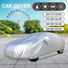 Universal 4 Size M L XL XXL Silver Full Car Cover Anti UV Rain Styling Sunshade Heat Protection Dustproof Outdoor 2024 - buy cheap