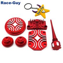 Kit de motor de alumínio cnc vermelho para motocicleta, bike ou trilha, 50cc 70cc 90cc 110cc 125cc 2024 - compre barato