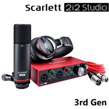 Focusrite scarlett 2i2 studio 3rd Gen recording set 2i2 USB sound card+CM25 MKIII condenser mic+HP60 MKIII headset headphone 2024 - buy cheap