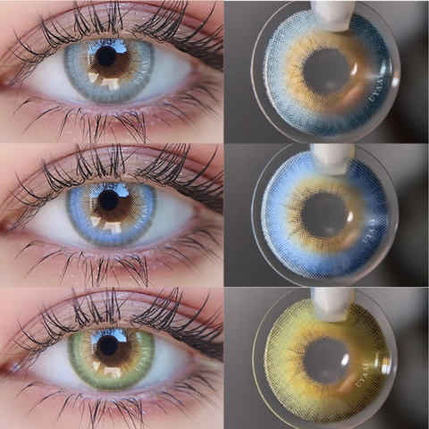 UYAAI 2Pcs/Pair Iceland Contact Lenses Coloured Contact Lenses for Eyes Cosmetic Contact Lens Eye Color Gray Lenses Natural 2022 - купить недорого