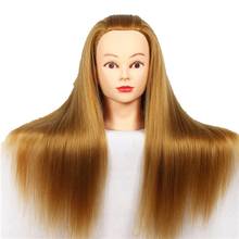 CAMMITEVER Long Hair Mannequins Styling Heads For Hairdressers Training Doll Display Woman Gift 2024 - buy cheap