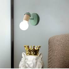 Simples e moderno criativo ferro e madeira luz de parede quarto cabeceira decoração nordic design sala estar corredor lâmpadas parede do hotel 2024 - compre barato