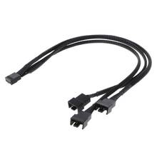 Cable divisor de ventilador de 30CM, 4 pines a 3 vías, 4 pines a 3 pines, Accesorios para ordenador portátil Y PC 2024 - compra barato