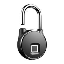 Bluetooth Rechargeable Smart Lock Keyless Fingerprint Lock IP66 Waterproof Anti-Theft Security Padlock Door Luggage Lock 2024 - buy cheap