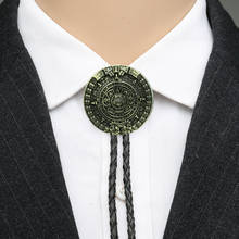 Gravata de couro unissex de caubói do oeste, colarinho, corda, acessório para festa de aniversário 2024 - compre barato
