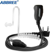 Abbree-auriculares PTT para walkie-talkie, tubo acústico de aire, micrófono, Para Kenwood, Baofeng, UV-5R, UV-82, TYT, MD-380, Wouxun, Radio de KG-UVD1P 2024 - compra barato