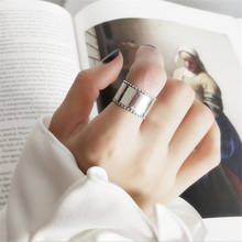 Boêmio étnico prata cor grandes anéis lisos para o casamento nupcial do vintage anéis de dedo presentes de natal 2024 - compre barato