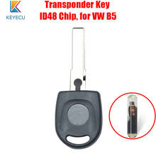 Keyecu Replacement Fob Car Transponder Key ID48 Chip For VW Volkswagen B5 Passat SKoda SEAT Key Shell Case HU66 Blade 2024 - buy cheap