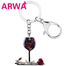 ARWA-llaveros de copa de vino acrílico para mujer y niño, llavero estético, joyería para amantes, regalo de Festival, accesorios para coche 2024 - compra barato