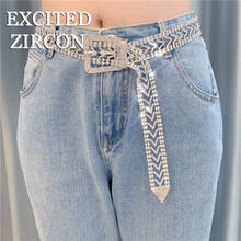 EXCITED ZIRCON sexy bright belly waist chain belt woman fashion luxury rhinestone crystal jewelry belt party gift 2024 - buy cheap