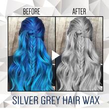 NEW 30/100ml Silver Gray Hair Cream Hair Dye Hair Dye Wax Temporary Non-Greasy Smoky Gray Punk Grandma Gray Hair Dye Color TSLM2 2024 - buy cheap