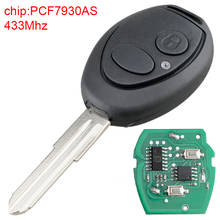 Mando a distancia para coche, llave con 2 botones, 433Mhz, Chip PCF7930AS, compatible con Land Rover Discovery 2 TD4 / TD5 2024 - compra barato