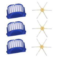 3PCS 6-Armed Side Brushes 3PCS Filters Replacement Parts For iRobot Roomba 600 610 620 625 630 650 660 Robot Vacuum Cleaner 2024 - buy cheap